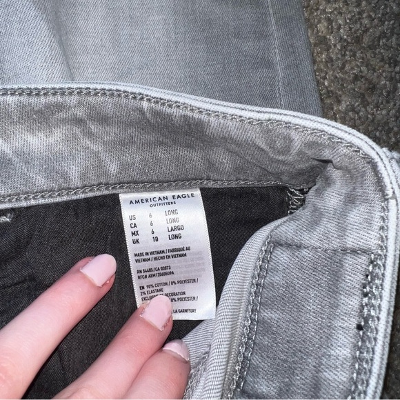 American Eagle - Grey Skinny Jeans - 6 long - Picture 6 of 6